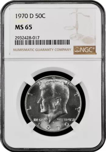 1970-D  KENNEDY  US Half Dollar,   MS65 by NGC,   a SUPERB looking coin!!!!