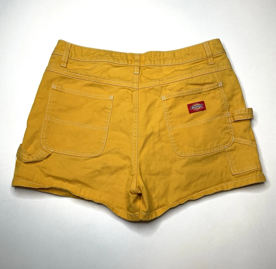 Dickies Yellow Carpenter Frayed Cut Off Shorts Womens Size 9/29 - Image 4 of 4