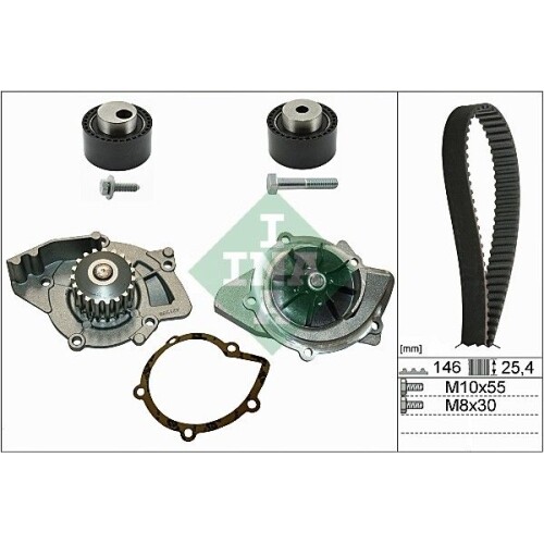 307T0028 RIDEX Kit de correa de distribución Núm. dientes: 132