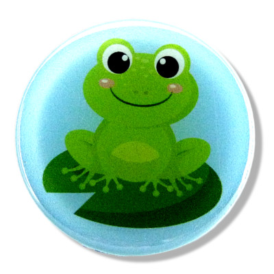 CG014 -Cute Green Frog Froggy Lily Pad Classy Phone Grip 