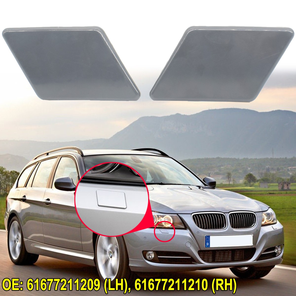 Kappe Scheinwerferreinigungsanlage Rechts 61677211210 Für BMW 3er E90