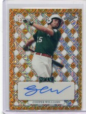 2022 Leaf Perfect Game Gold Mojo Proof Autographs John Cooper Williams Auto 1/1