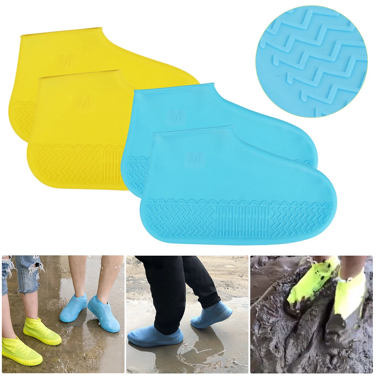 Resistant Silicone Overshoes Rain Waterproof Shoe Covers Boot