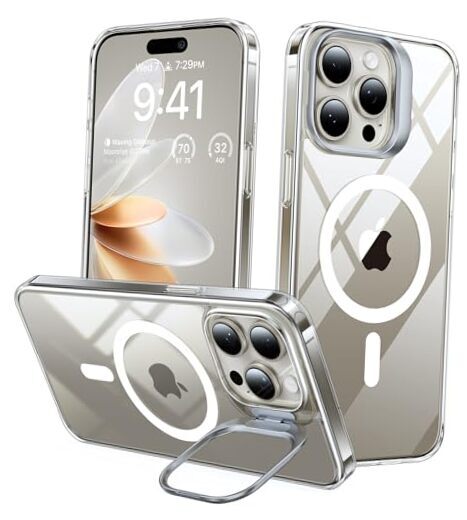 Magnetic for Case, Compatible with MagSafe, iPhone 15 Pro Crystal Clear