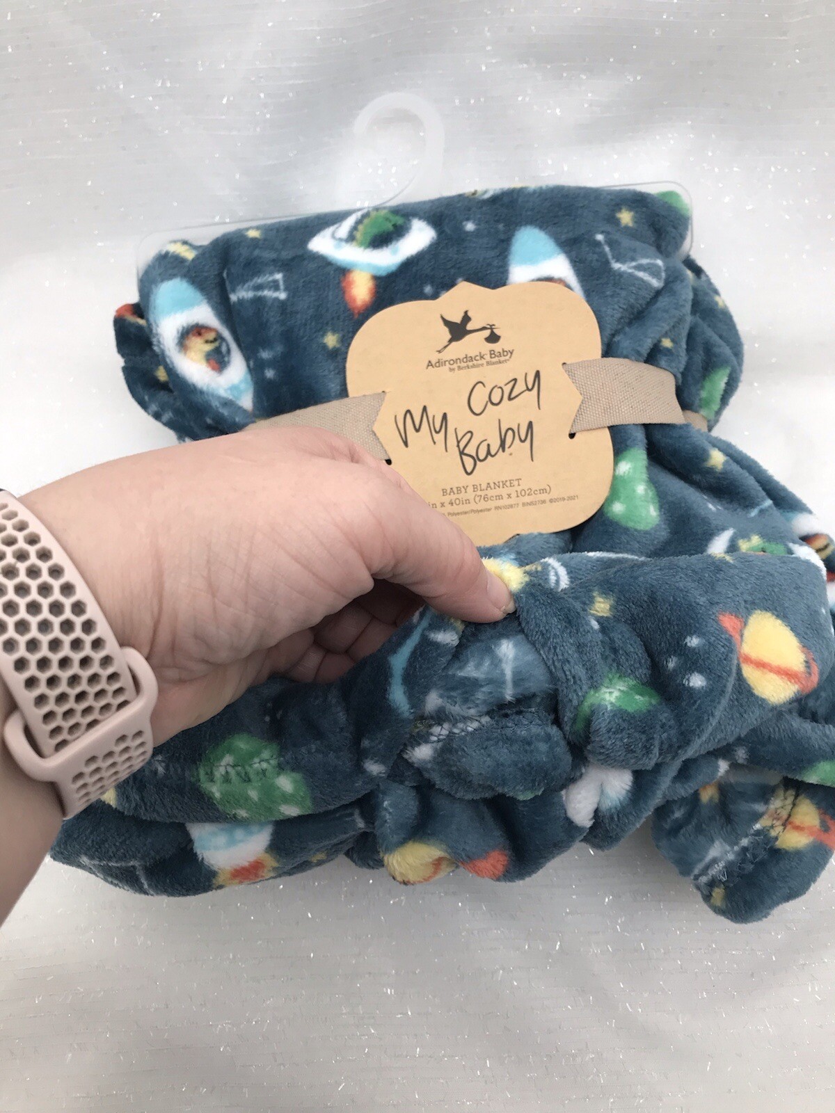 Adirondack Baby My Cozy Blanket Space Rockets Dinosaurs Dinos Boys Blue Stars eBay