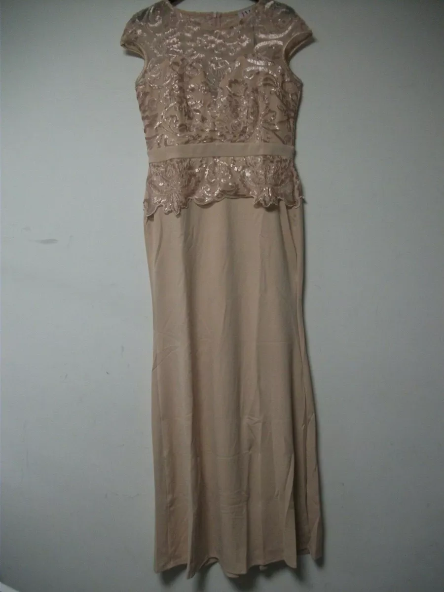 JESSICA WRIGHT ZENDANA VIP LACE SEQUIN MAXI DRESS UK 14 JS003 AA 02