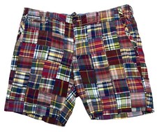 Polo Ralph Lauren Men's Classic Fit 9  Plaid Madras Patchwork Shorts Size 40
