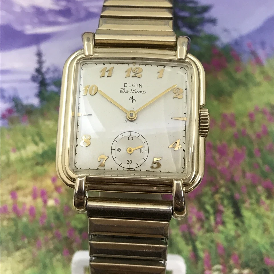 ELGIN De Luxe vintage años 50’s Man’s cuerda manual, totalmente reparado y GARANTÍA Foto 3 de 4
