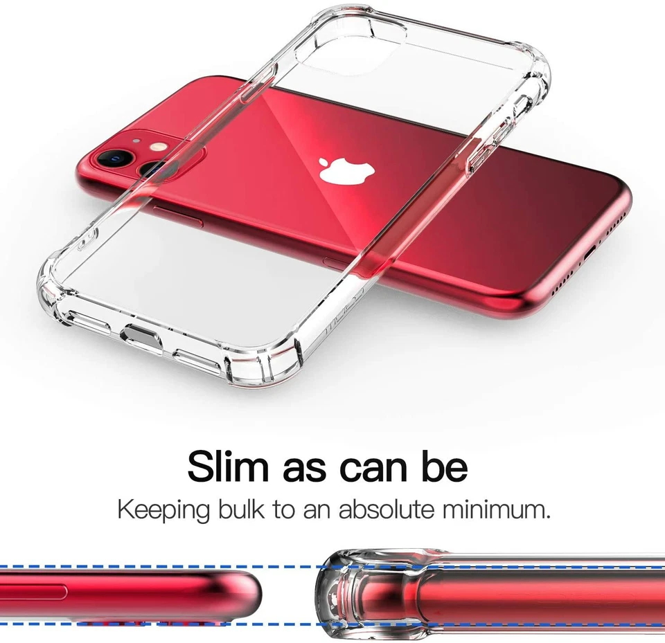 CLEAR Shockproof Case For iPhone 11 Pro Max XR X XS Max 8 7 Plus Cover Silicone - Image 4 of 4