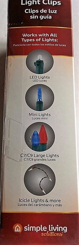 UNIVERSAL LIGHT CLIPS 50 Count Works with all types of Lights - Picture 2 of 2