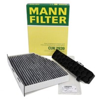 Mann Innenraumfilter Aktivkohle + Abdeckung FüR VW Golf 5 6 Passat B6 B7 A3 8P
