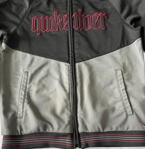 QUIKSILVER Kids Black Gray Red Embroidery Logo Full Zip Track Jacket Boys Size 7 - Picture 3 of 6