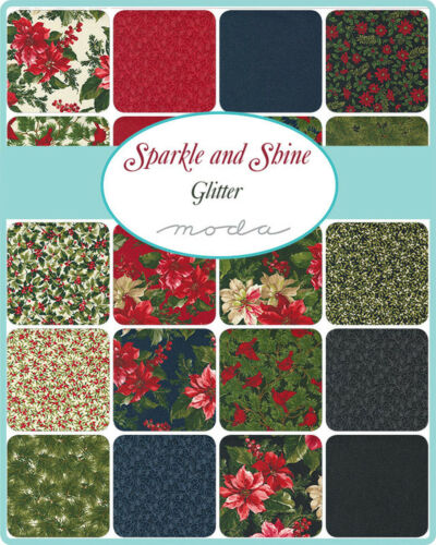 Sparkle & Shine Glitter Fat Quarter Bundle 100% Cotton 18"x22" Precut Fabric - Picture 2 of 2