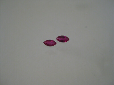 Lot Of 2 Pieces Natural Red Rubies Marquise W 2.7 X L 5.1 MM. Loose Gemstones.