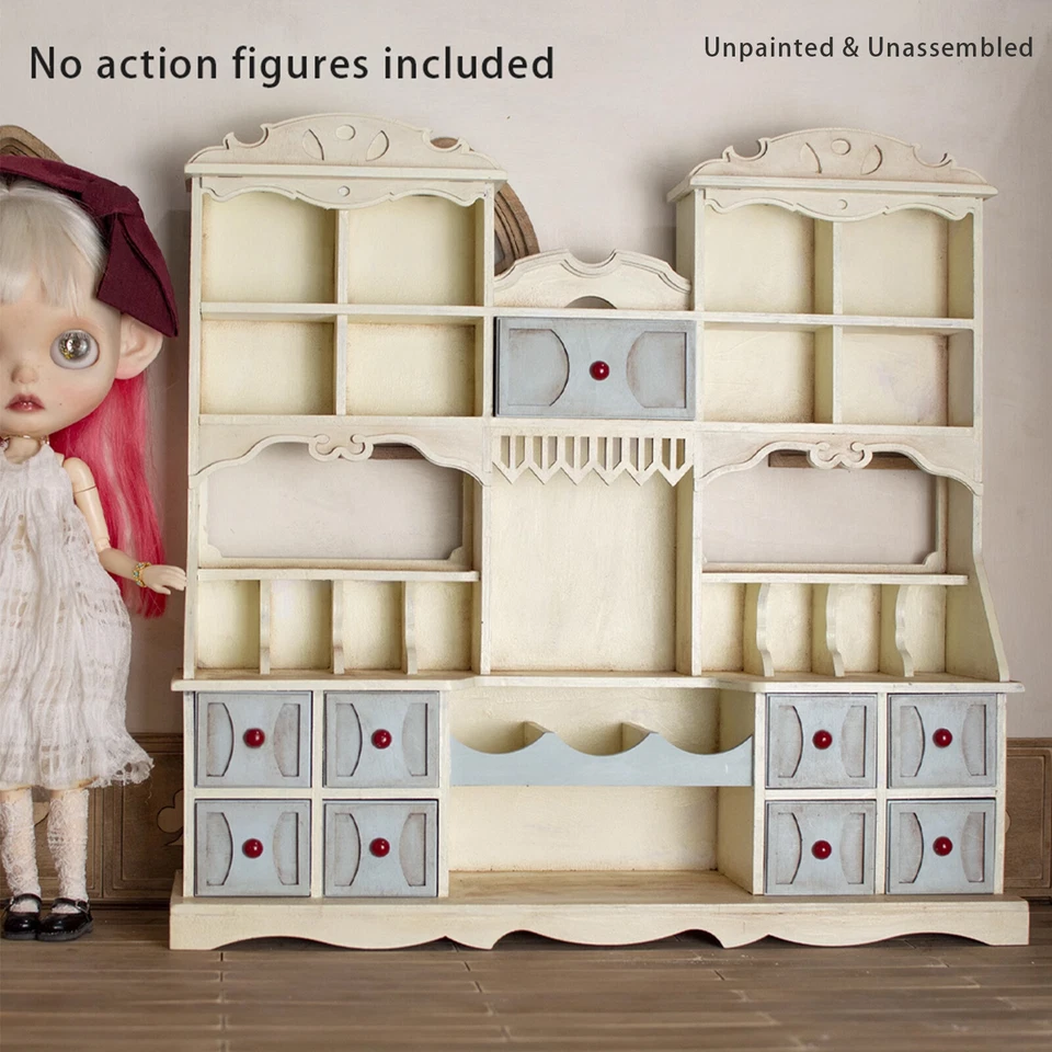 Doll House Miniatures 1:12 Scale Furniture Grocery Storage Cabinet Unfinished - Image 3 of 4