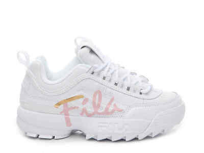 fila disruptor script silver