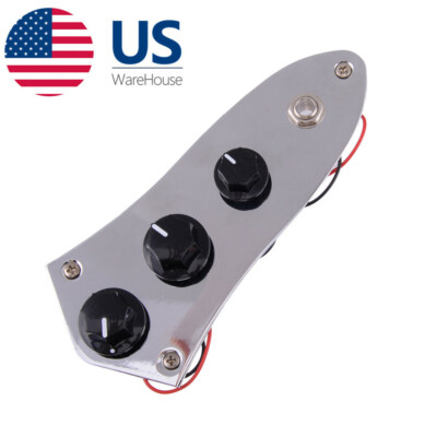 Durable Prewired Fully Loaded Control Plate Switch for Jazz JB Bass Guitar Parts