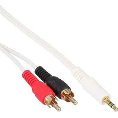 2,5m Audio-Kabel 3,5mm Klinkenstecker 2x Cinch-Stecker AUX stereo Klinke 3,5 mm