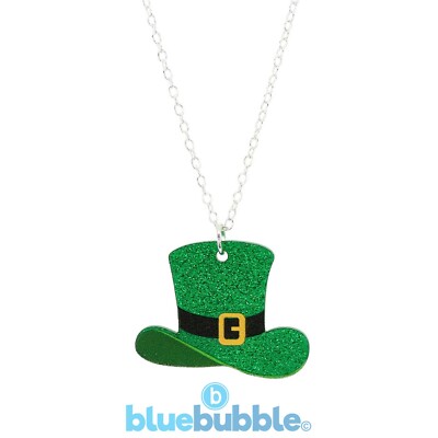 Bluebubble GOOD LUCK Necklace St Patricks Day Irish Charm Funky Fun Fancy Dress