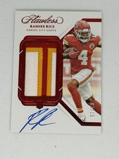 2023 Flawless Rashee Rice Rookie Patch Autograph Ruby #/15 On Card Auto