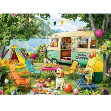 Lakeside Camping 300 Piece Jigsaw Puzzle for Adults 20.5 x 15 Inch