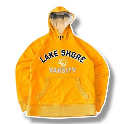 Old Navy Herren Medium gelb Vintage bestickt ''Lake Shore Varsity'' Hoodie