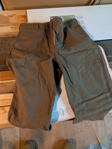 WWII U.S. Army Wool Field Pants Vintage Military Uniform Trousers 36 waist