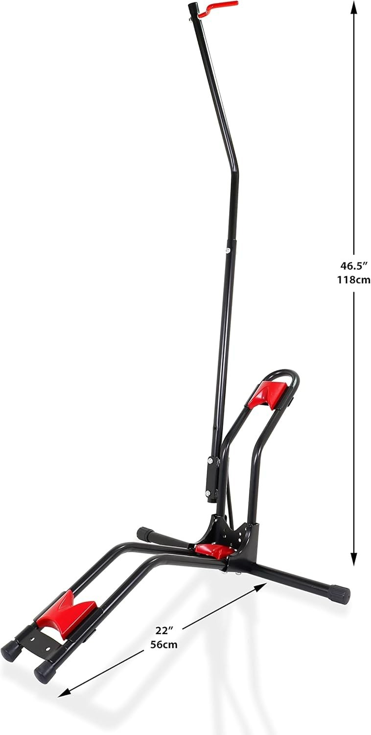 Vertical Bike Stand Indoor Storage Adjustable Height + Multi Tool & Strap