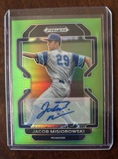 2022 Panini Prizm Jacob Misiorowski Auto #20/23, Very Rare Lime Green Refractor