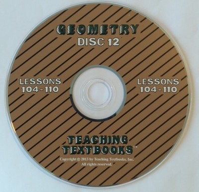 Geometry Teaching Textbooks 2.0 - Replacement CD - DISC 12 only