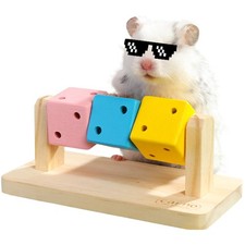 Hamster Chew Toys Wooden Enrichment Cage Accessories for Small Pets Hamsters