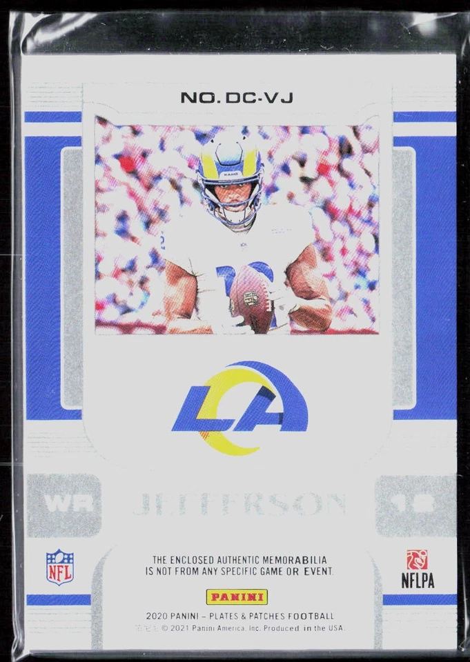 2020 Panini Plates & Patches #DC-VJ Van Jefferson Double Coverage #/99 - Image 2 of 2