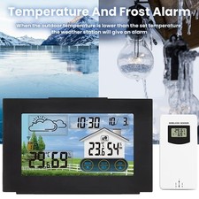 Wireless Weather Station Digital Thermometer Indoor Outdoor Weather Clock Sensor