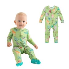 Newborn PJs  2 Way Zipper Sleepers - Footie Pajamas with Fold-Over Mittens a...