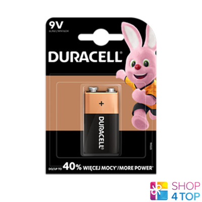 1x Duracell 9V Alkaline Batterie MN1604 6LR61 E-Block langlebig