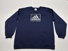Adidas Vintage 90  s Box Logo Crew Neck Sweatshirt Size XL