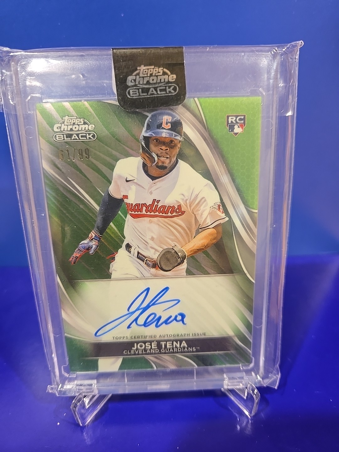2024 Topps Chrome Black - Auto Jose Tena #CBA-JTE Green Refractor 61 /99 (AU,