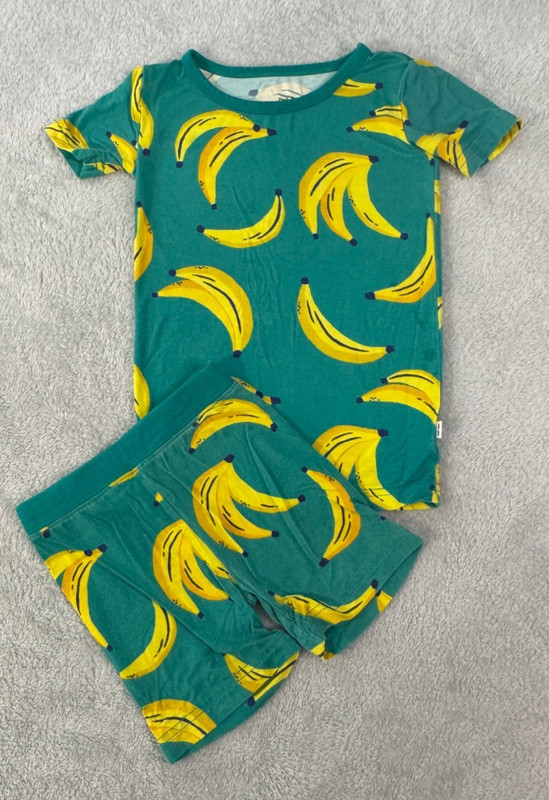Little Sleepies Go Bananas 2-Piece Pajama Set 2T Shorts/ Short Sleeve (Free S/H)