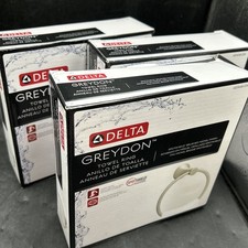 3 Pack Delta GDN46-DN Greydon Towel Ring in Brushed Nickel Wall Mounted