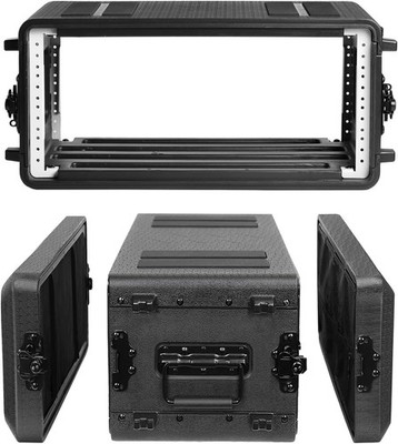 4U Rack Case Rackmount Flight Case Shock Mount for Amplifier,Pro Audio,DJ Mixer