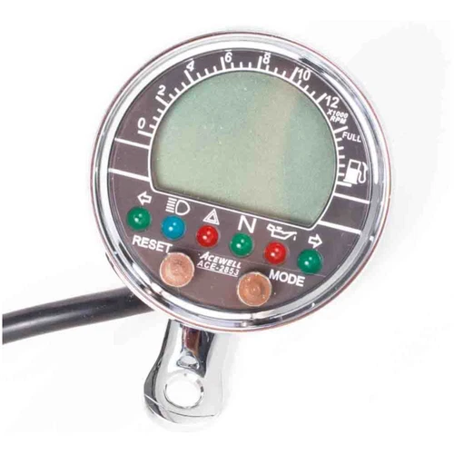 Geschwindigkeitsmesser Acewell Moto-Tachometer ACE-2853AP mit Drehzahlmesser und