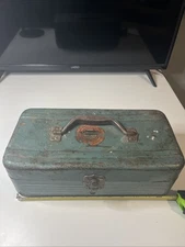Vintage Simonsen Tackle Box Tool Box W/ Divider 13”