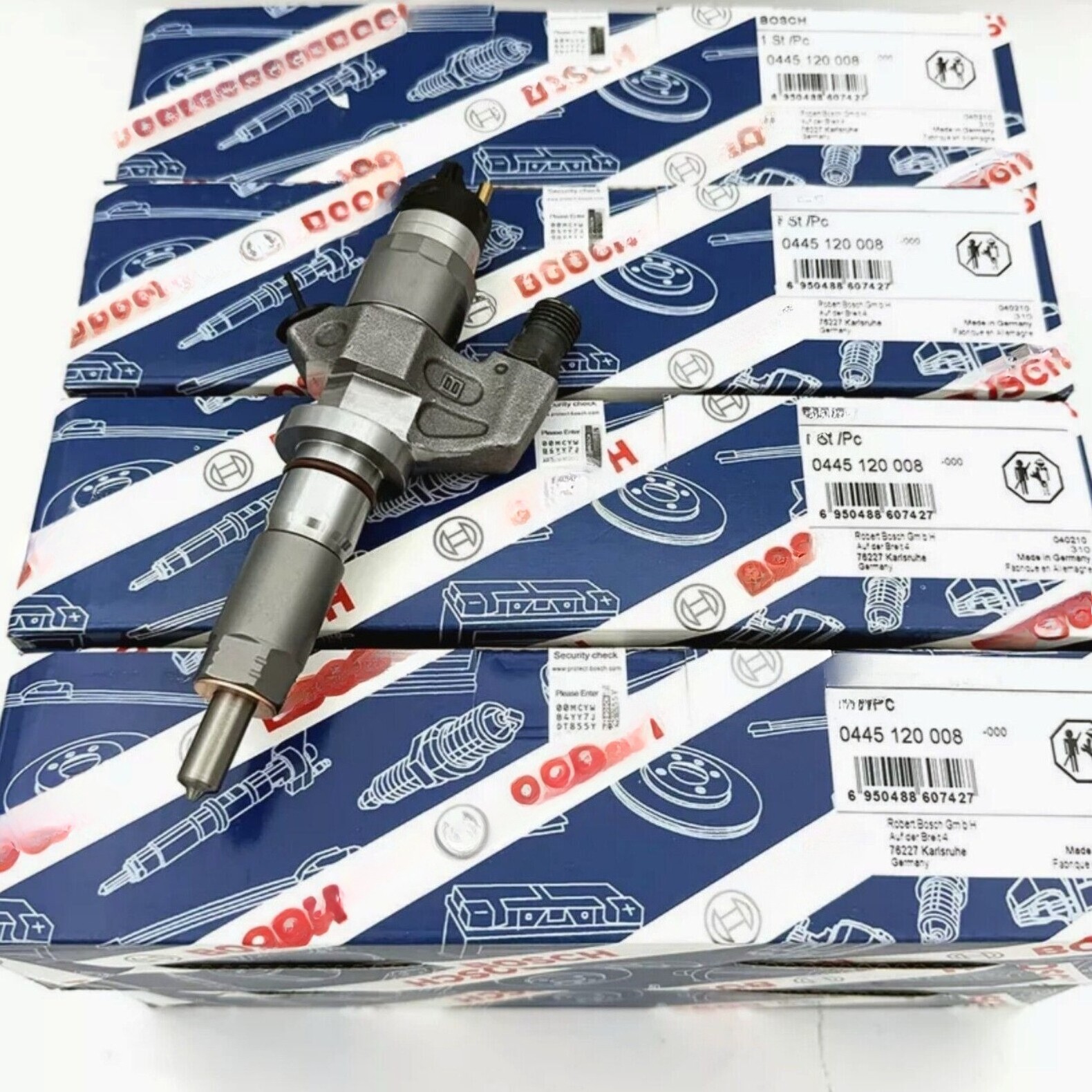 8PCS OEM 0445120008 Fuel Injectors For Chevy Silverado Duramax 6.6L LB7 V8 Turbo