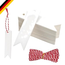 Geschenkanhänger Weiß 100 Stk zum Beschriften, Hochzeit, Geburtstag, Weihnachten