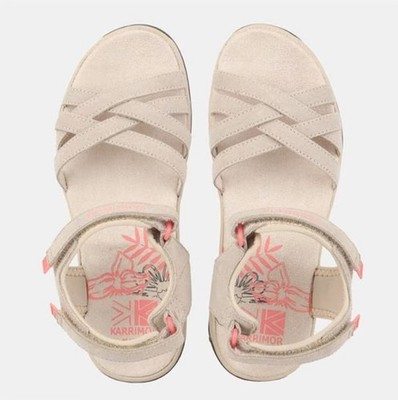 Karrimor Salina Leather Walking Sandals Womens Beige Size UK