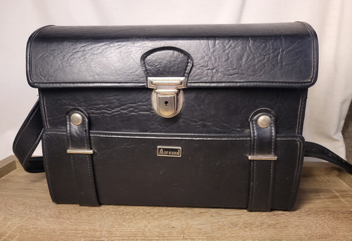 Vintage Marsand Leather Camera Bag Shoulder Case Made in USA - With Dividers