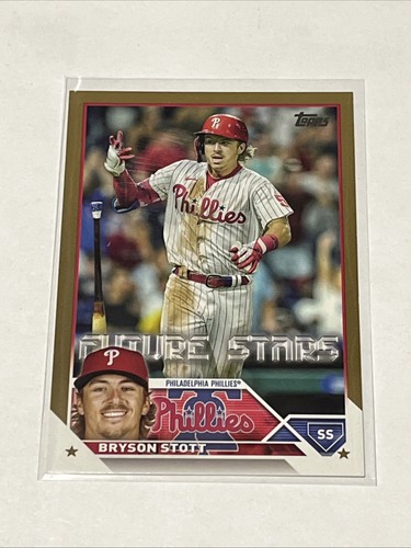 2023 Topps Series 1 - Future Stars Bryson Stott #295 Gold /2023 - Picture 1 of 3