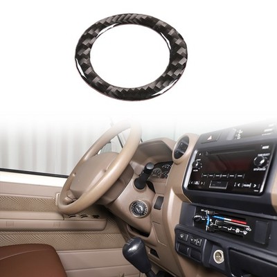 Soft Carbon Fiber Start Ignition Switch Cover For Toyota LC76 2007+