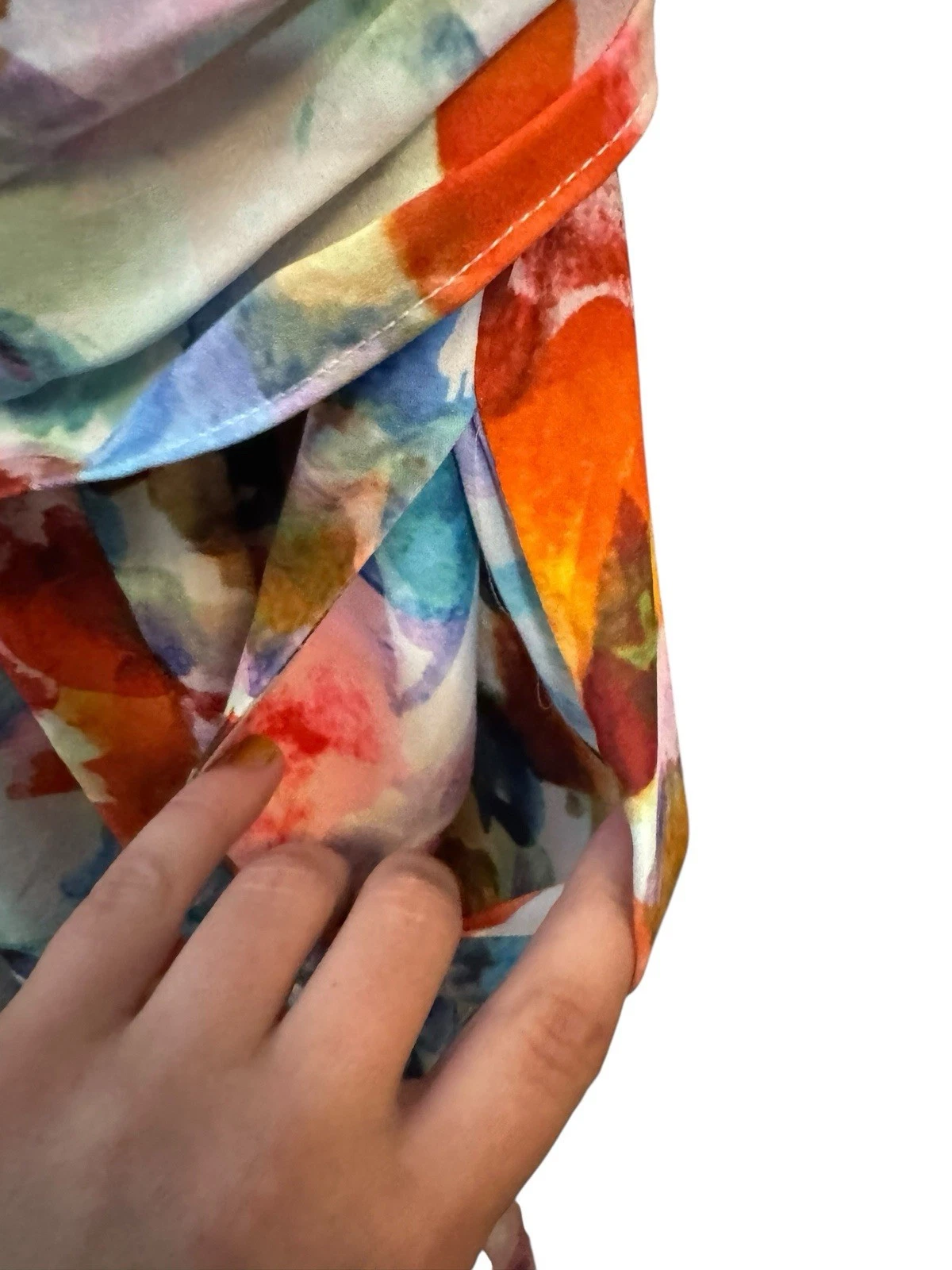 VETEMENTS Abito NYDJ Not Your Daughters Jeans senza maniche floreale acquerelli taglia 6