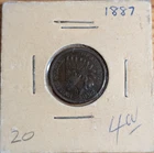 1887 Indian Head cent, AU-MS
